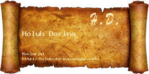 Holub Dorina névjegykártya